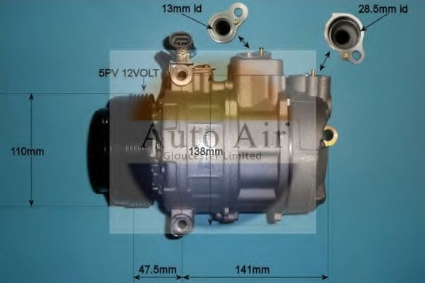 14-0328P AUTO+AIR+GLOUCESTER Air Conditioning Compressor, air conditioning