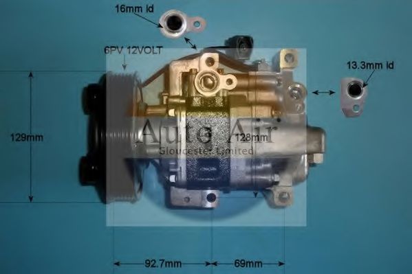 14-1134P AUTO+AIR+GLOUCESTER Air Conditioning Compressor, air conditioning