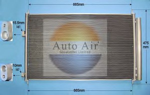 16-1090 AUTO+AIR+GLOUCESTER Air Conditioning Condenser, air conditioning