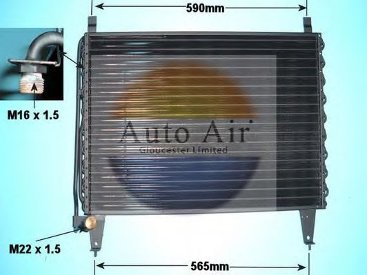 16-1195 AUTO+AIR+GLOUCESTER Air Conditioning Condenser, air conditioning