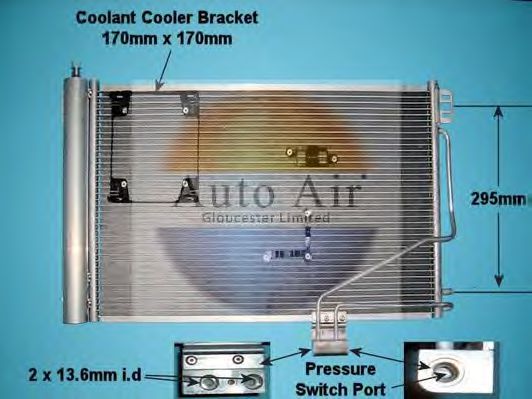 16-1210A AUTO+AIR+GLOUCESTER Air Conditioning Condenser, air conditioning