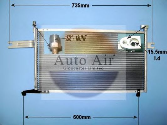16-1235 AUTO+AIR+GLOUCESTER Air Conditioning Condenser, air conditioning