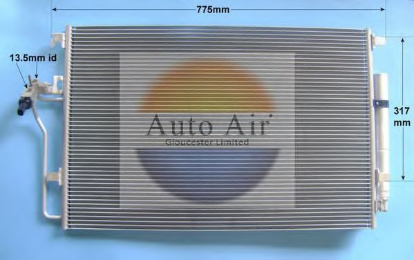 16-1381A AUTO+AIR+GLOUCESTER Air Conditioning Condenser, air conditioning