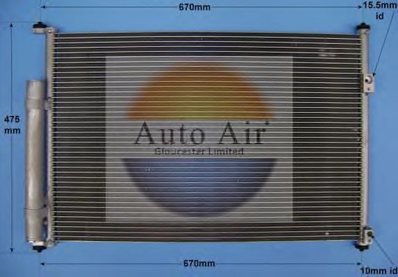 16-6106 AUTO+AIR+GLOUCESTER Condenser, air conditioning