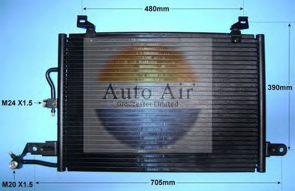 166151 AUTO AIR GLOUCESTER Condenser, air conditioning