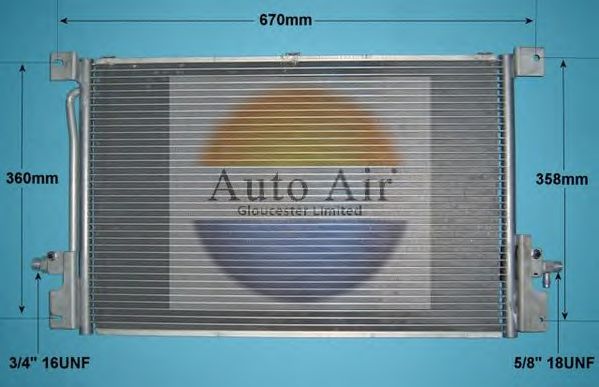 166540 AUTO AIR GLOUCESTER Condenser, air conditioning