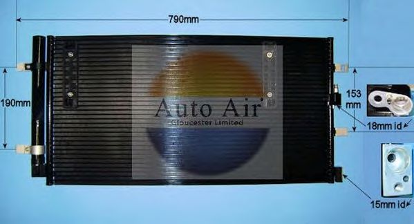 16-9705A AUTO+AIR+GLOUCESTER Air Conditioning Condenser, air conditioning