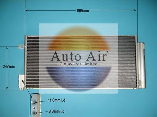 16-9800 AUTO+AIR+GLOUCESTER Klimaanlage Kondensator, Klimaanlage