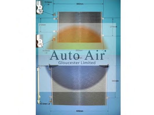 16-1348 AUTO+AIR+GLOUCESTER Air Conditioning Condenser, air conditioning