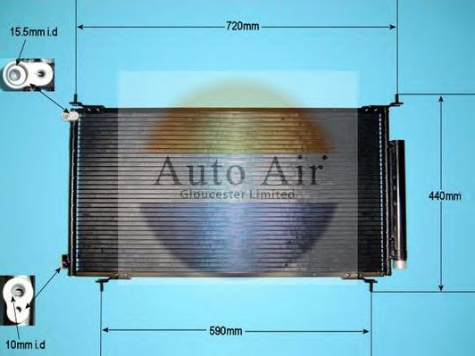 16-1042A AUTO+AIR+GLOUCESTER Air Conditioning Condenser, air conditioning