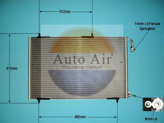 16-8910A AUTO+AIR+GLOUCESTER Air Conditioning Condenser, air conditioning