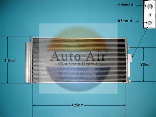 16-9707 AUTO+AIR+GLOUCESTER Condenser, air conditioning