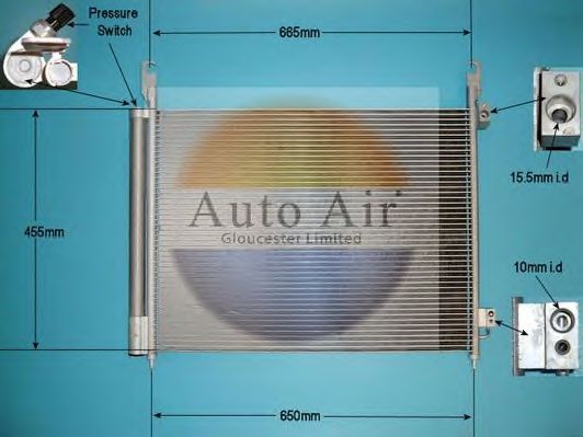 16-9809A AUTO+AIR+GLOUCESTER Kondensator, Klimaanlage