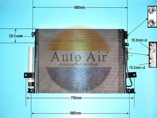 16-9644 AUTO+AIR+GLOUCESTER Air Conditioning Condenser, air conditioning