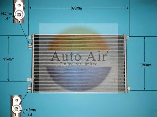 16-1043A AUTO+AIR+GLOUCESTER Condenser, air conditioning