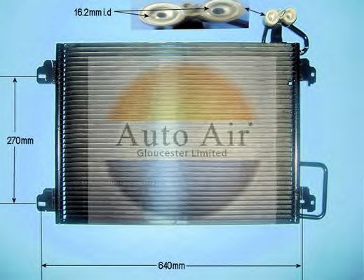 16-1281 AUTO+AIR+GLOUCESTER Klimaanlage Kondensator, Klimaanlage