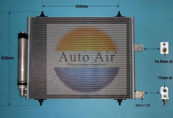 16-6216A AUTO AIR GLOUCESTER Condenser, air conditioning