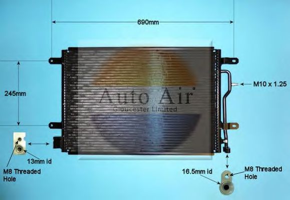 16-9692 AUTO+AIR+GLOUCESTER Air Conditioning Condenser, air conditioning