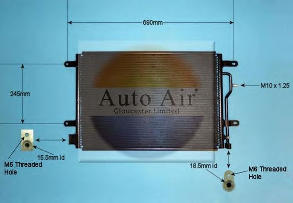 16-9698 AUTO+AIR+GLOUCESTER Condenser, air conditioning
