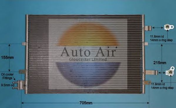 16-1049 AUTO+AIR+GLOUCESTER Air Conditioning Condenser, air conditioning