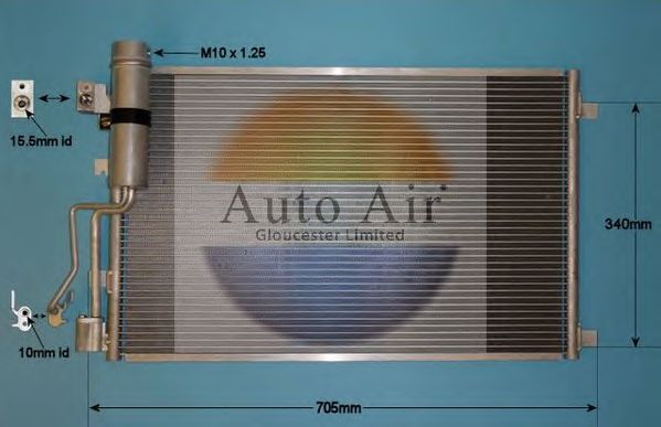 16-1347 AUTO+AIR+GLOUCESTER Air Conditioning Condenser, air conditioning