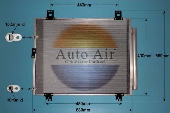 16-2063 AUTO AIR GLOUCESTER Condenser, air conditioning