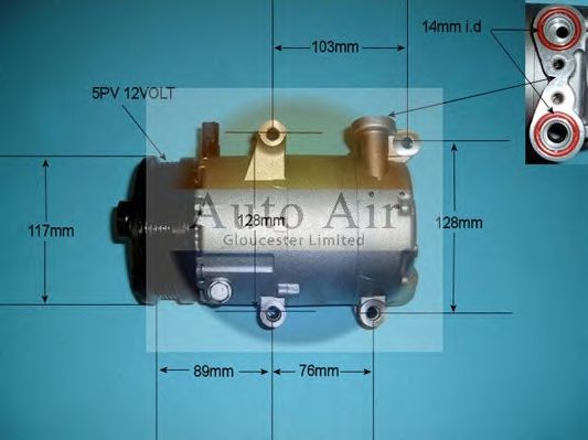 14-0082P AUTO+AIR+GLOUCESTER Air Conditioning Compressor, air conditioning