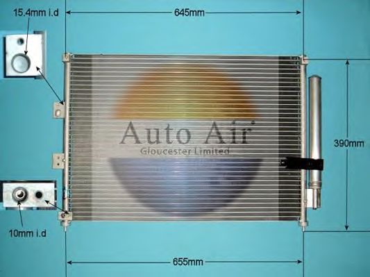 16-1344 AUTO+AIR+GLOUCESTER Air Conditioning Condenser, air conditioning