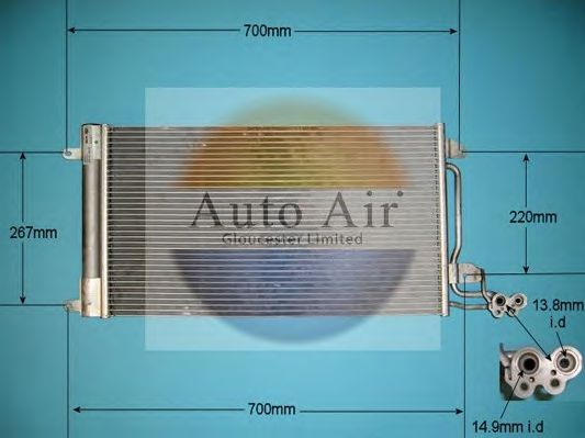 169007 AUTO AIR GLOUCESTER Condenser, air conditioning