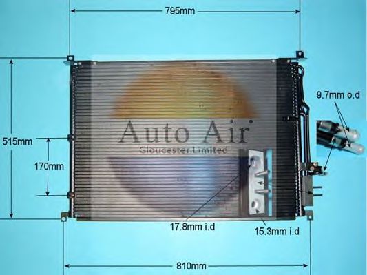 16-9798 AUTO+AIR+GLOUCESTER Air Conditioning Condenser, air conditioning