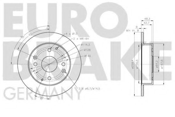 5815202668 EUROBRAKE Brake Disc