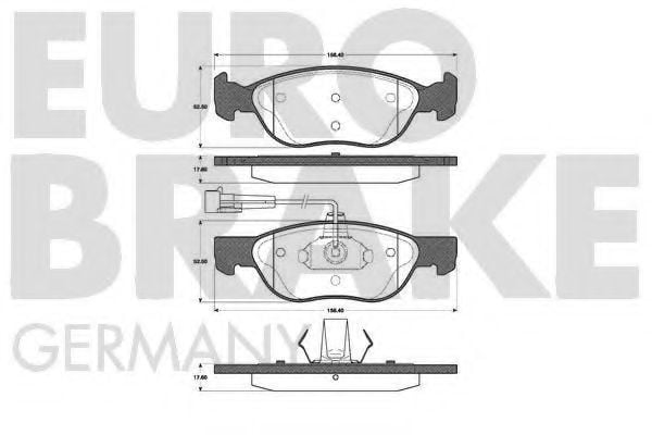 5502221017 EUROBRAKE Brake System Brake Pad Set, disc brake