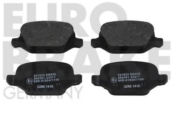 5502221023 EUROBRAKE Brake System Brake Pad Set, disc brake