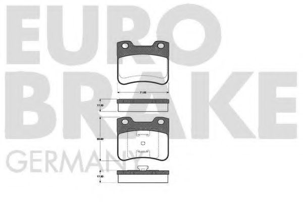 5502221935 EUROBRAKE Brake System Brake Pad Set, disc brake