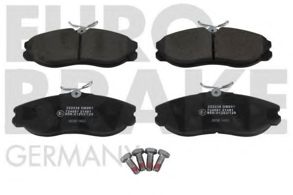5502222238 EUROBRAKE Brake Pad Set, disc brake