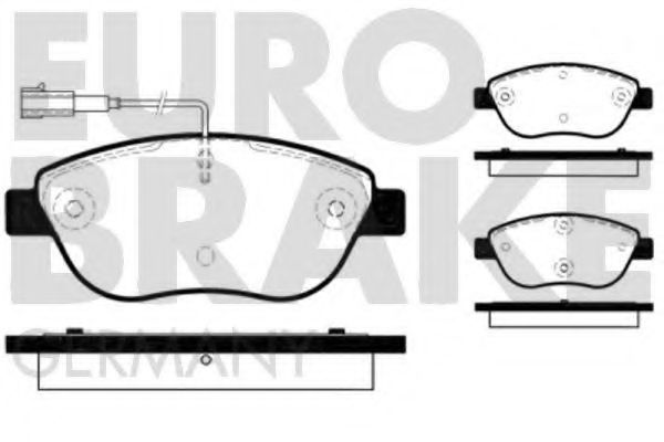 5502222364 EUROBRAKE Brake System Brake Pad Set, disc brake