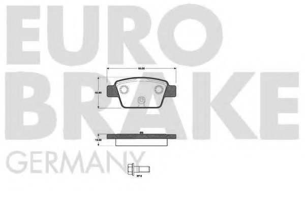 5502222366 EUROBRAKE Brake System Brake Pad Set, disc brake