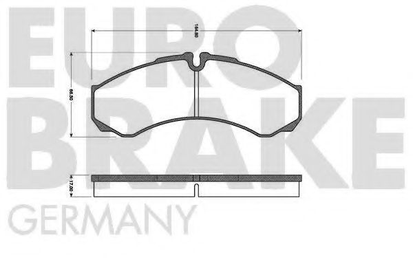 5502222367 EUROBRAKE Brake System Brake Pad Set, disc brake