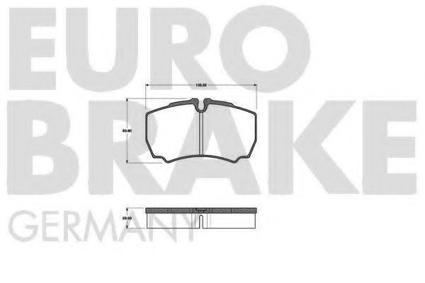 5502222368 EUROBRAKE Тормозная система Комплект тормозных колодок, дисковый тормоз