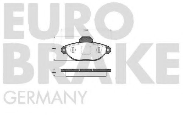 5502222374 EUROBRAKE Brake System Brake Pad Set, disc brake