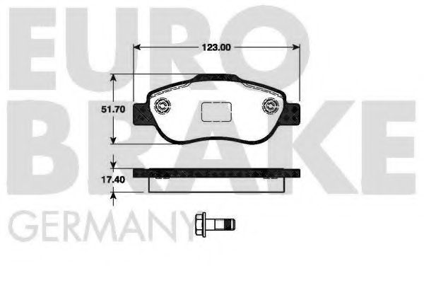 5502222375 EUROBRAKE Brake System Brake Pad Set, disc brake