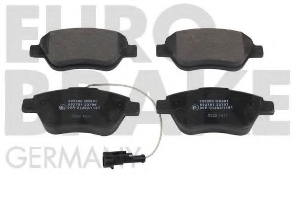 5502222380 EUROBRAKE Brake Pad Set, disc brake