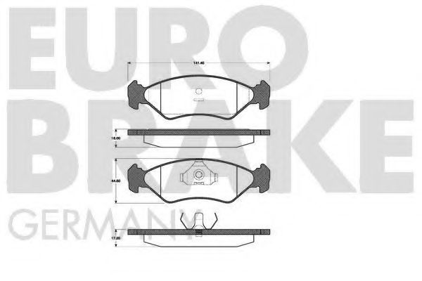 5502222515 EUROBRAKE Brake System Brake Pad Set, disc brake