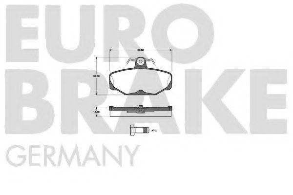 5502222517 EUROBRAKE Brake Pad Set, disc brake