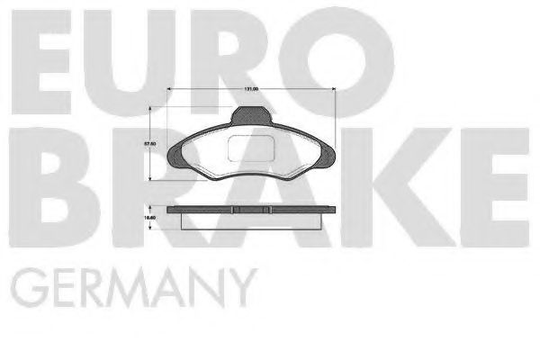 5502222518 EUROBRAKE Тормозная система Комплект тормозных колодок, дисковый тормоз