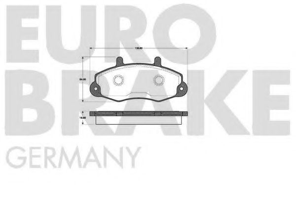5502222521 EUROBRAKE Brake Pad Set, disc brake