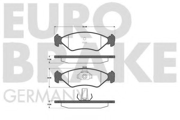 5502222535 EUROBRAKE Brake System Brake Pad Set, disc brake