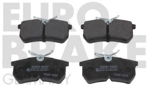 5502222550 EUROBRAKE Brake Pad Set, disc brake