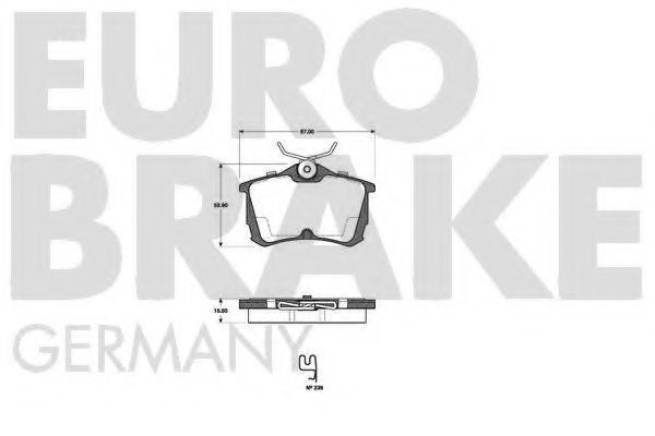 5502222631 EUROBRAKE Brake Pad Set, disc brake