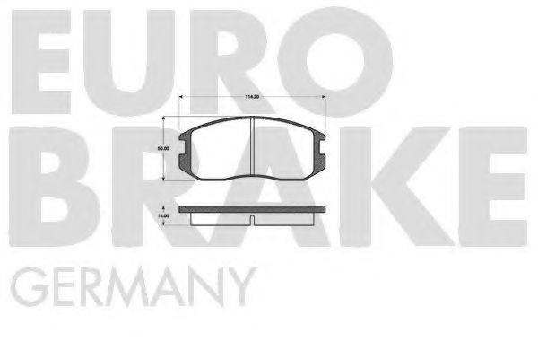 5502223017 EUROBRAKE Brake System Brake Pad Set, disc brake